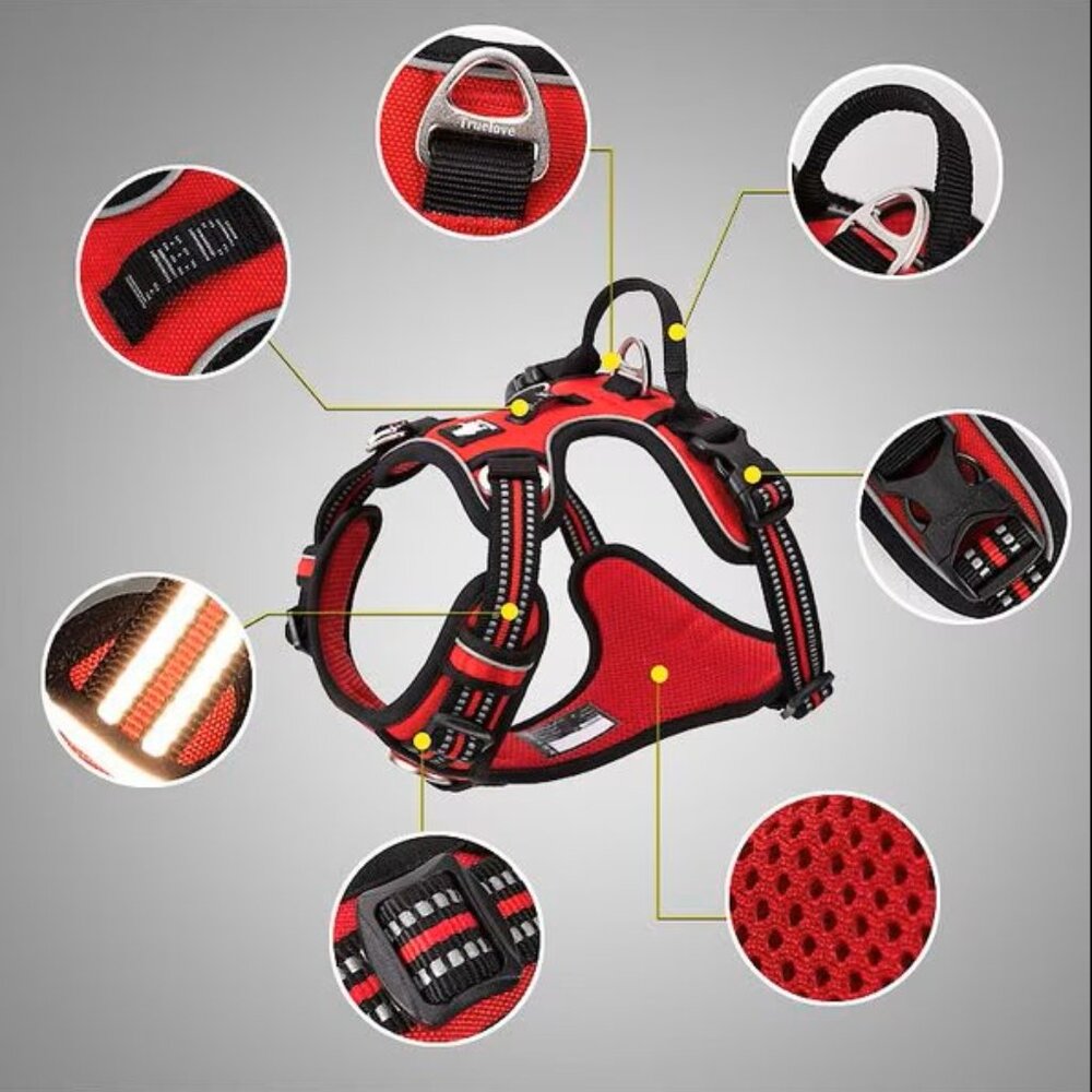 Chai's Choice Premium Polyester Reflective Front Clip Dog Harness, Small - Picture 3 of 12